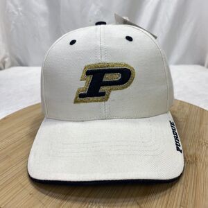 Purdue Boilermakers Hat Adjustable Strapback Cap Cream Black Gold NCAA New Men